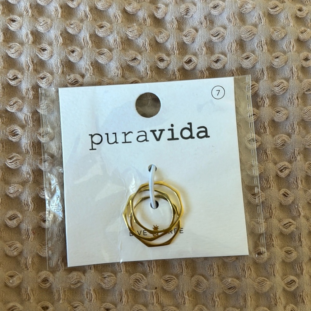 pura vida gold stacking rings